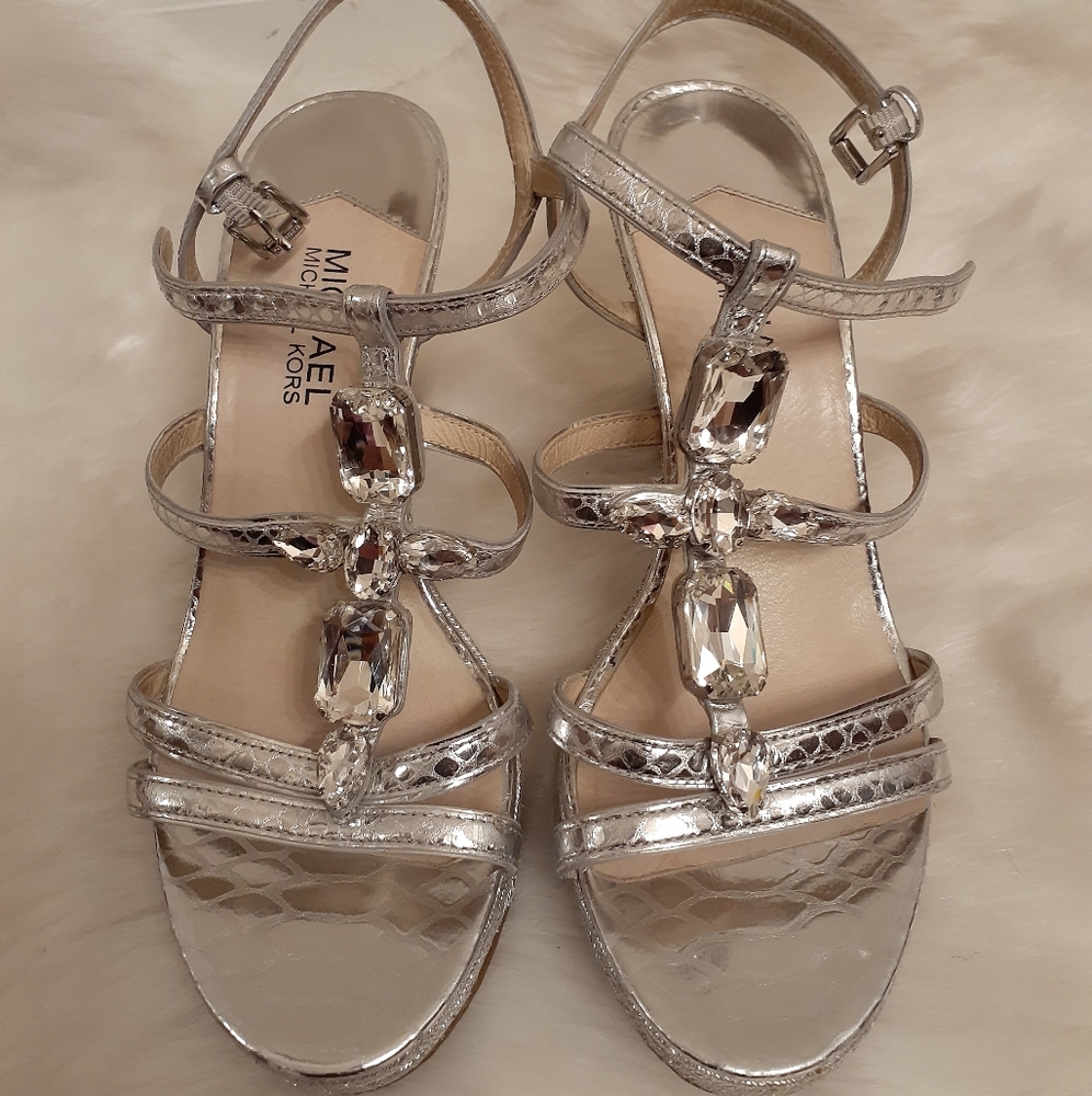 Michael Kors Rhinestone Espadrilles Sandals